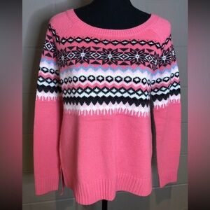 Pink fair isle sweater